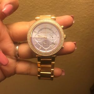 MK rose gold watch